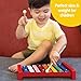 Schylling Wooden Xylophone - Colorful Kids Instrument - Includes Wooden Mallets and Embossed Metal Keys - Ages 3 and Up