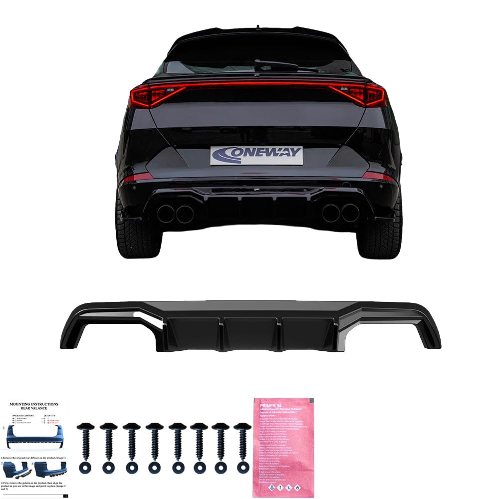 Diffusore Posteriore Oneway compatibile con Cupra Formentor 2020-2024 e Facelift 2024- - Versione 2 - Nero lucido