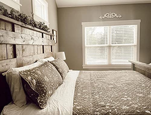 Southshore Fine Living, Inc. Oversized Bedding Quilt Set Lightweight, Coverlet Bedspread 3-Piece Boho Floral Set With Two Matching Shams (98 In Wide X 98 In Long), Brown, Full/Queen #TOP5