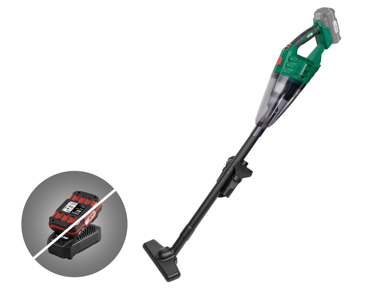 Parkside IAN-100377789 - Aspirapolvere a mano senza fili "PHSSA 20-Li A1", X 20 V Team senza batteria e caricabatterie, colore: grigio, 0,65 litri, 65 decibeles