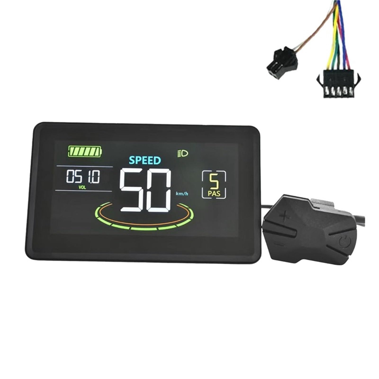Pantalla para Ebike, Pantalla De Medidor con LCD para Ebike, Control Velocidad, Kit Conversión
