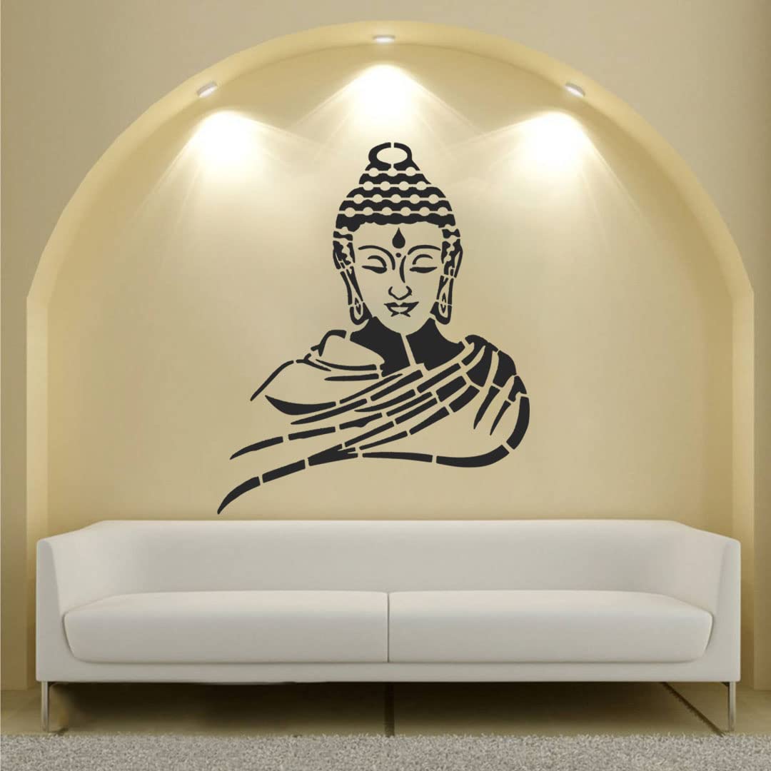 ARandNJ Stencils for Wall Painting Pack of 1 (Size:-16X24 Inch) Pattern Theme- Buddha Ji Portrait DIY Reusable Design Ideal for Drawing Room, Living Room, & Office Decoration (B0BLNCQ7N2) Amazon Price History, Amazon Price Tracker