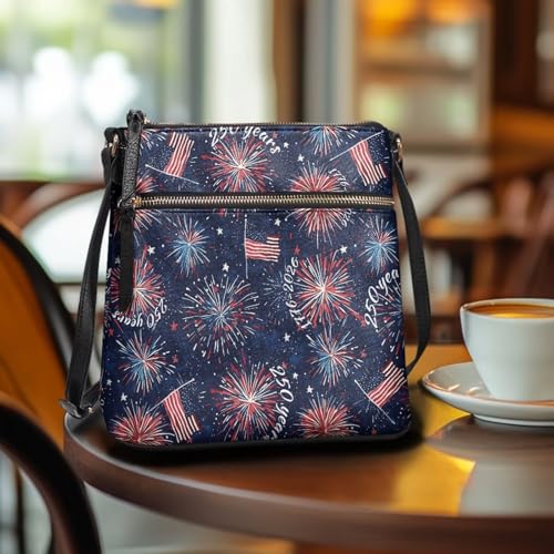 Image of Leather Purses for Women, Leather Hobo Bags for Women Travel Sling Purse Triple Zippered Pockets Shoulder Bag