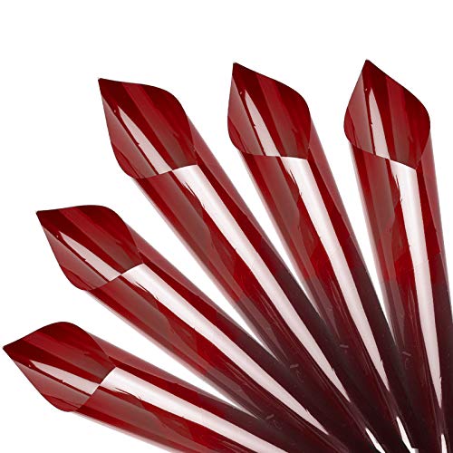 40x50cm Filtre de Gel en Couleur, Filtre Transparent, Correction d'Eclairage pour Photo Studio Vidéo, Filtres Correcteurs de Couleur Filtres Gels Coloré Rouge pour Redhead Light 800W CTO CTB 5pcs Cover