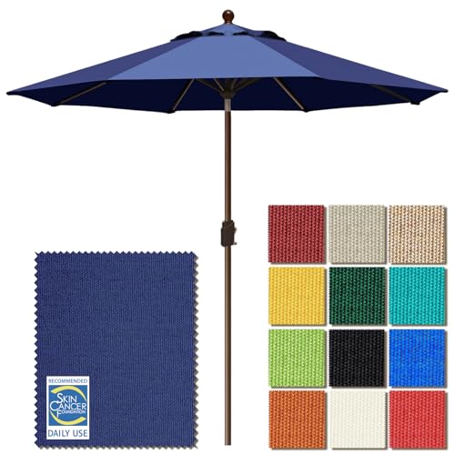 EliteShade 9ft Market Umbrella with UV-resistant Fabric