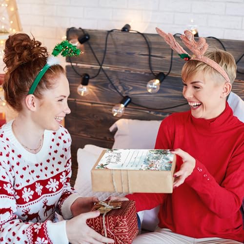 image for Whaline 25 Pack Christmas Party Invitation Cards Winter Woodland Robin