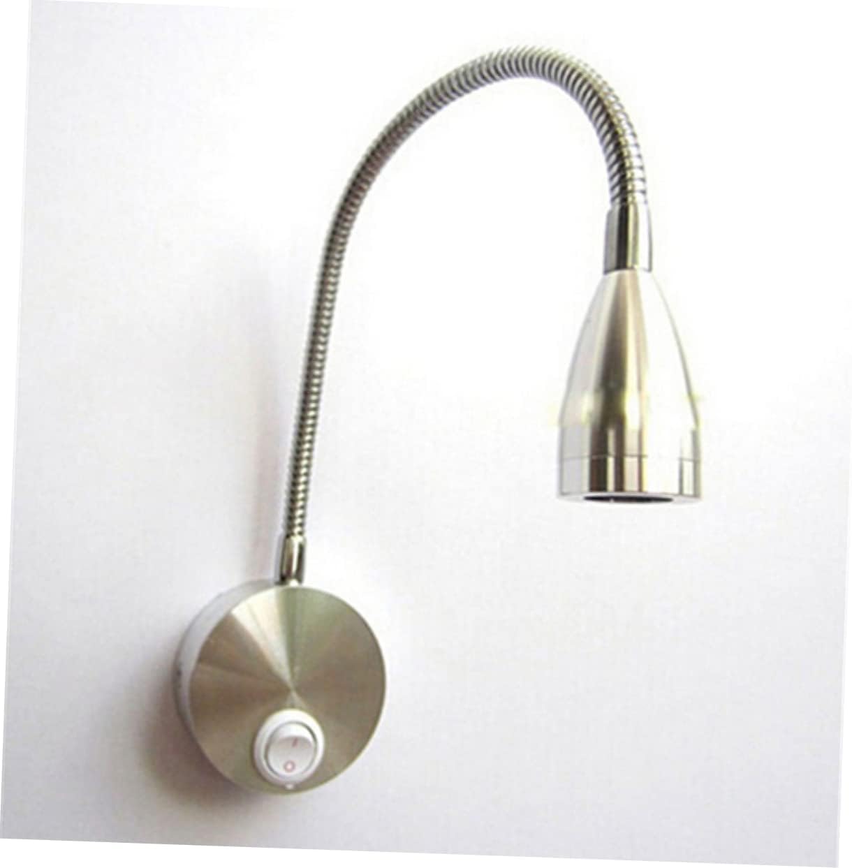 Flexible Arm LED Wall Light White Reading Lamp with for Bedroom Home Study Desk Brightness Long Lifespan