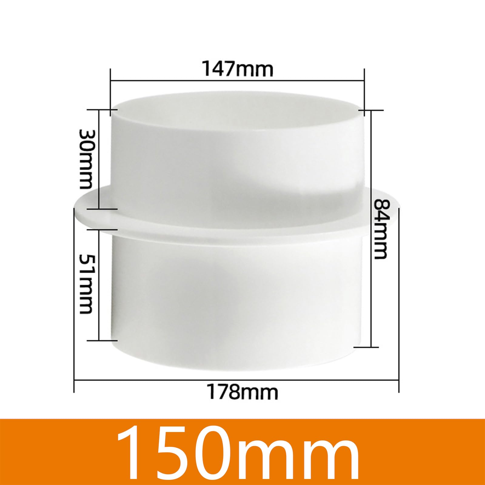 Clapet pour conduits de hotte aspirante, Clapet anti-retour unidirectionnel en PVC blanc, amortisseur de conduit ligne 80 à 200mm(125mm)