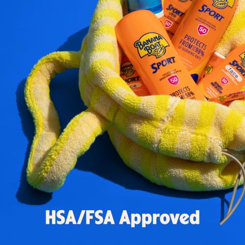 Image of Banana Boat Sport SPF 50 Sunscreen Stick, 1.5 oz | Travel size sunscreen for face and body, Water and sweat resistant, Easy application, UVA /UVB broad spectrum protection