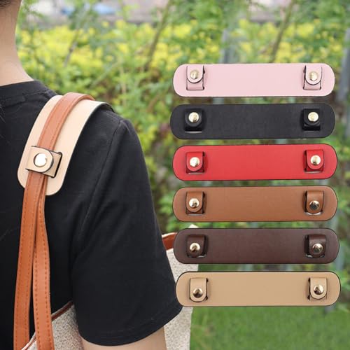 Image of Anti-Skid Bag Shoulder Strap Pad 2 Pcs Leather Shoulder Strap Handle Wrap Cover Comfortable for Tote Crossbody