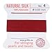 Griffin Silk Beading Cord & Needle Size 4 Garnet Red