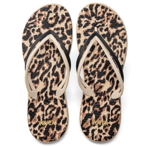 Image of VOVEA Flip Flops For Women Non-Slip Bathroom Shower Shoes Cushion foam Indoor and Outdoor Sandals