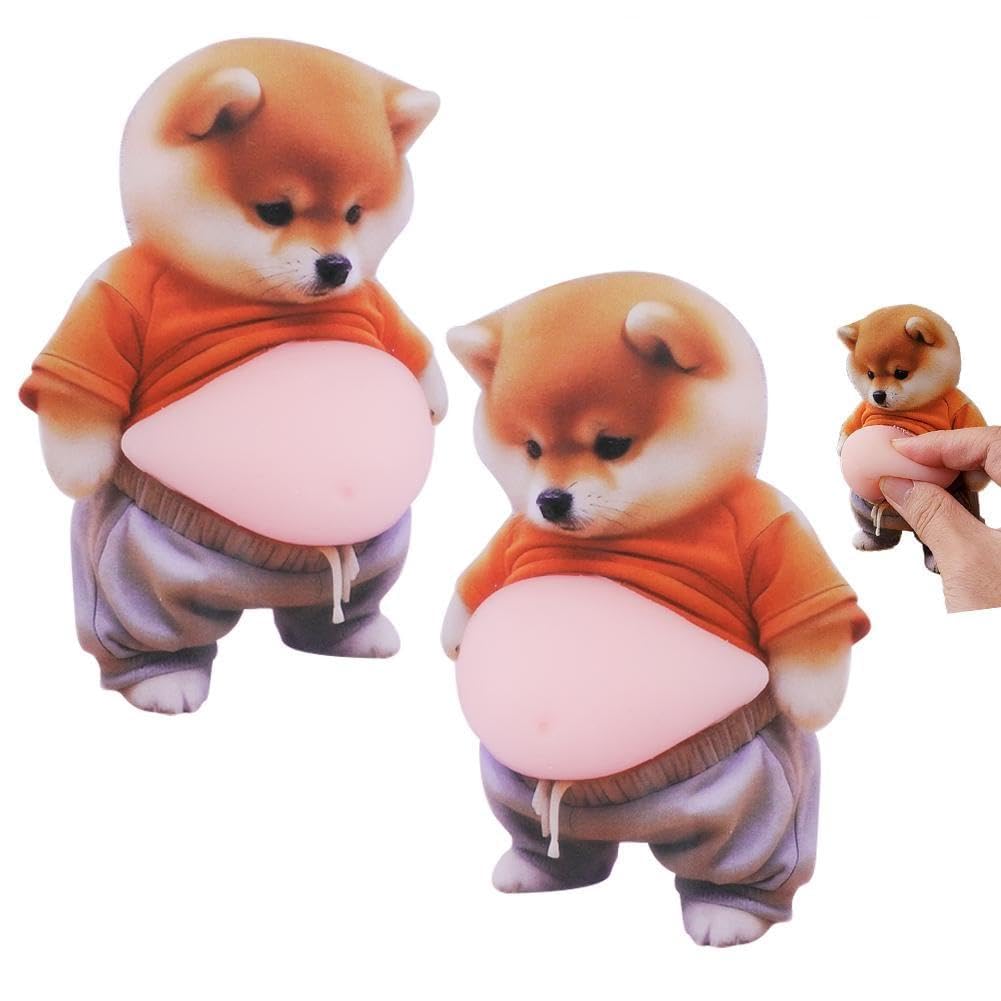 Amazon.co.jp: 柴犬 ぷにぷにシール お腹ぷにぷに 3D柔らかいお腹