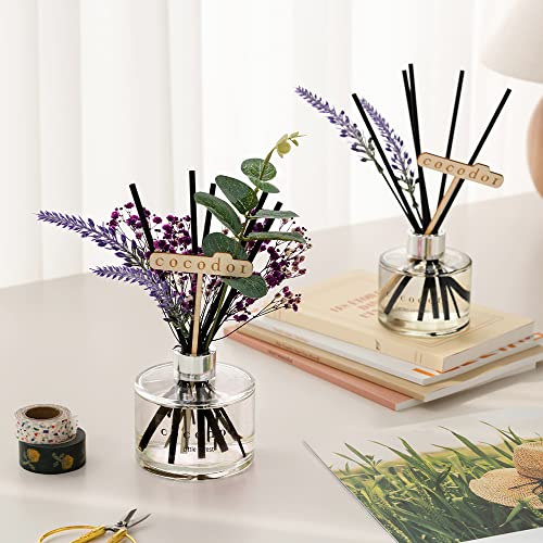 Image of COCODOR Lavender Reed Diffuser /White Jasmine /6.7oz /1Pack / Home Fragrance Scent Essential Oil Stick Diffuser for Bedroom Bathroom Home Decor for Women