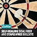 EastPoint Bristle Dartboard Cabinet Set - 18-Inch Natural Wood - Self-Healing Sisal Dart Boards for Adults - Easy-Hang Storage for Man Cave Decor - Steel Tip Darts & Chalk Scoreboard for Bar Games