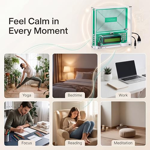 Image of Relaxweex Adjustable Frequency Generator 0.1hz-200khz Schumann Sine Wave Resonance Generator Ultra Low Sound Frequency Machine with USB and Acrylic Case for Sleep, Yoga, Meditation, Stress Relief