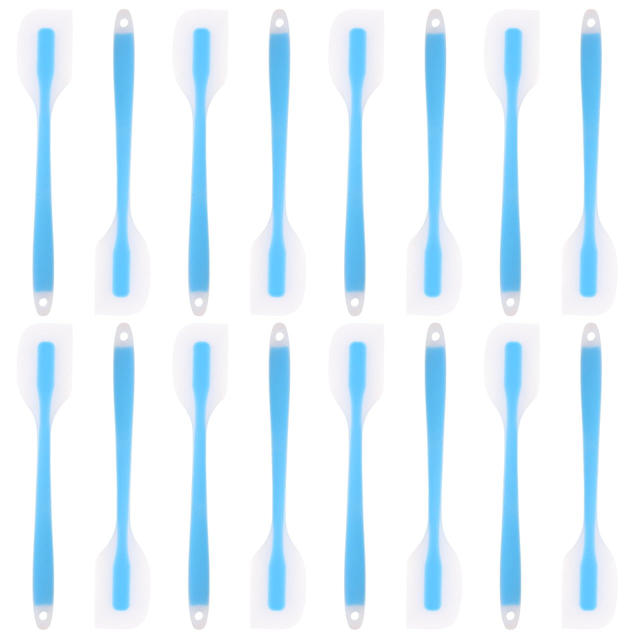 POPETPOP 20piezas Espátulas de Silicona para Repostería Resistentes al Calor Diseño Semitransparente sin Costuras Espátulas Flexibles para Mezclar y Glasear Utensilios para Hornear