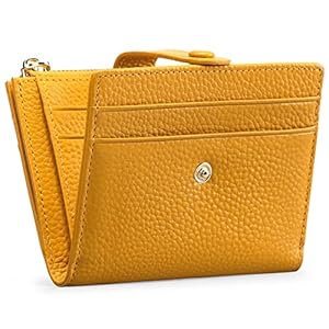 FALAN MULE Geldbörse Damen Klein Leder RFID-Schutz Kreditkartenetui für Frauen Geldbeutel mit Zipper Münzfach Portemonnaie