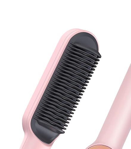 TYMO Ring Hair Straightening Comb - Black and Pink TYMO RING PINK | Ionic Straightening Brush main image 2