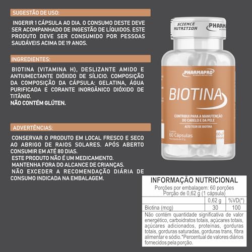 Kit 3x Biotina Pura 100% Idr - Firmeza & Crescimento