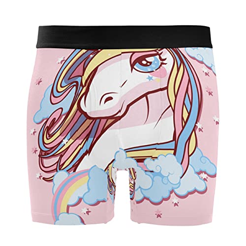 Bóxer para hombre ideal para el descanso en casa y uso diario con diseño de unicornios