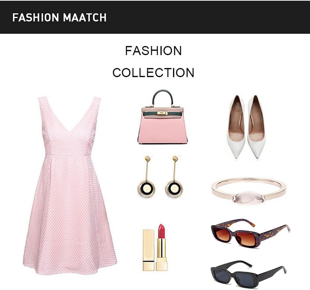 kuou 2 Pieces Square Rectangle Sunglasses, Fashion Retro Glasses, UV 400 Protection Driving Eyewear for Women Men 8 51s90E9 8sS. AC SL1002