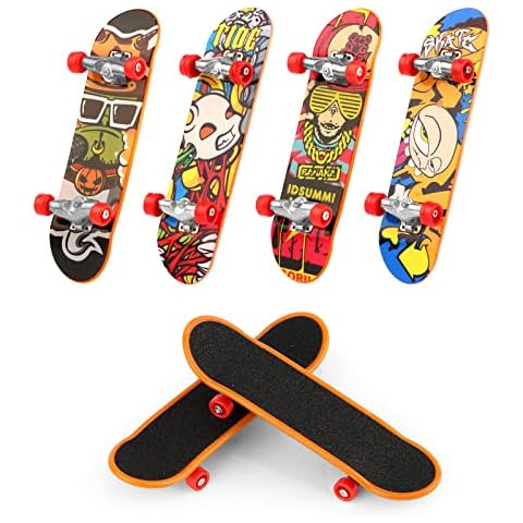 UKOFEW Mini Fingerskateboards Set 6 Stückes Mini Fingerboards, Fingerboards Skatepark, Finger Skate Boarding Cover