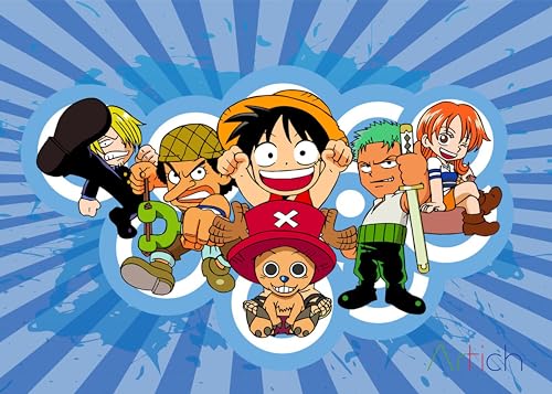 Image of Artich Anime Computer Stylish Laptop Rectangle Gaming Mouse Pad with Super Soft Non-Slip Rubber Base and Lycra Cloth Surface for Silky Touch | (Chibi Strawhats)