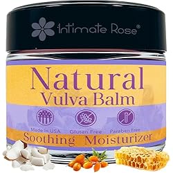 Vulva Balm & Organic Vaginal Moisturizer for Women: Natural Vulva Moisturizer & Vulva Cream for Dryness on Intimate Skin - NON Estrogen Cream - Perfect for Menopause & Shaving Rash Relief