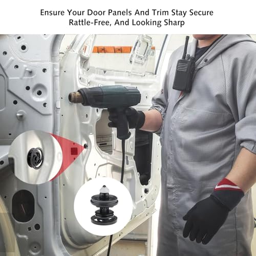 20 PCS Car Interior Door Card Trim Clips Car Panel Mounting Trim Clips Auto Door Trim Fixing Clips Plastic Bumper Fastener Clips for Golf 5, 6, 7 Door Trim Panels (Black)