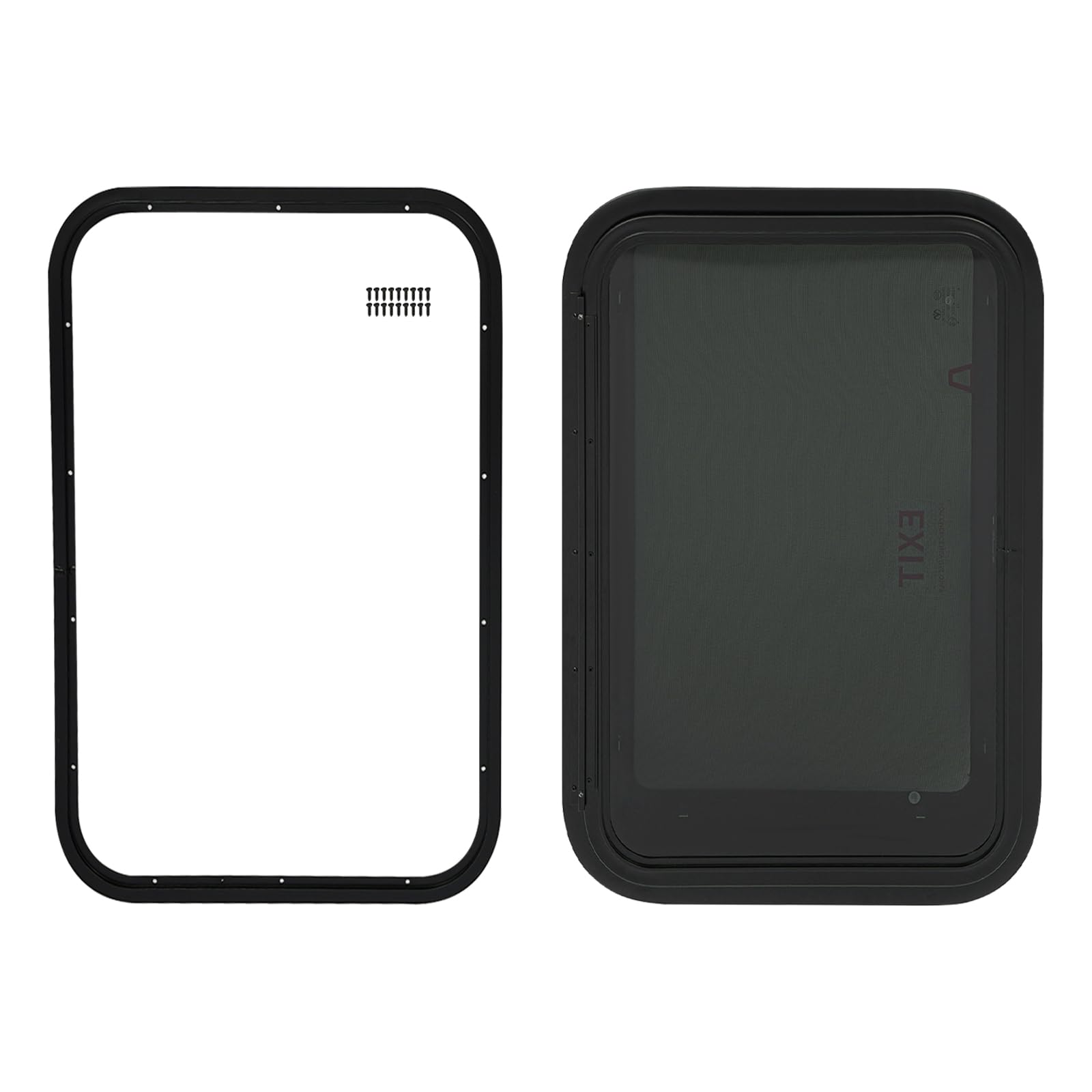 Fenêtre de camping-car Fenêtre d'évacuation de camping-car | Fenêtre de VR | Fenêtre d'urgence pour camping-car, Fenêtre polyvalente pour camping-car avec barre de support pour VR, Camping-car