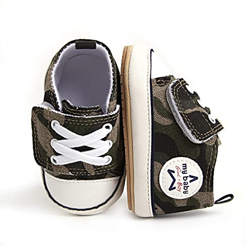 SOFMUO Baby Boys Girls Sneakers High Top Ankle PU Leather Non-Slip Moccasins Soft Rubber Sole Infant Booties Toddler Uniform Dress Shoes3