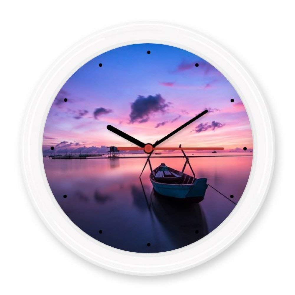 Horloge murale décorative alimenté par piles thème mer bateau et science