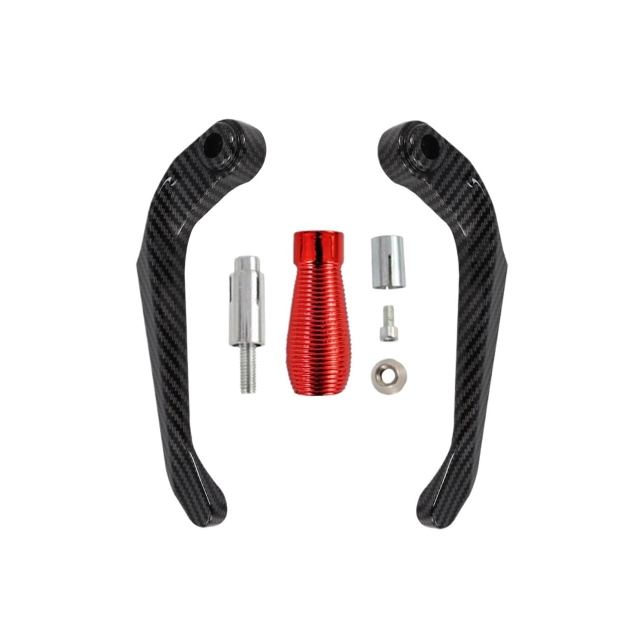 Beqlxta Carbon-Red Brake Lever Guard Universal Motorcycle Handlebar Brake Clutch Levers Guard Protection Carbon Fiber Aluminum(Carbon-Red)