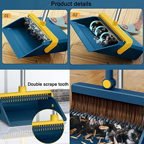 JINYISI Set di scopa e paletta per la casa, scopa