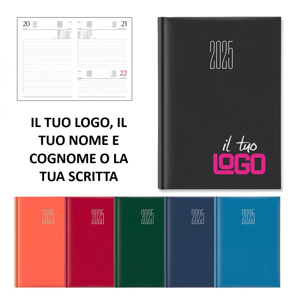 Agenda 2025 Giornaliera Organizer 15x21 cm Per Appuntamenti Ufficio Casa e Lavoro Professionale - Copertina Rigida (10, blu, 15x21 cm)