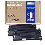 POUR REMPLACER LES TONERS HP 26 X : Parfait pour remplacer les cartouches de toner HP 26 X CF226X (ou 26 A CF226A), ce lot de 2 toners compatibles avec HP 26X Noir est compatible avec différents modèles d'imprimantes laser tout en offrant la même qualité qu'une cartouche d'origine.