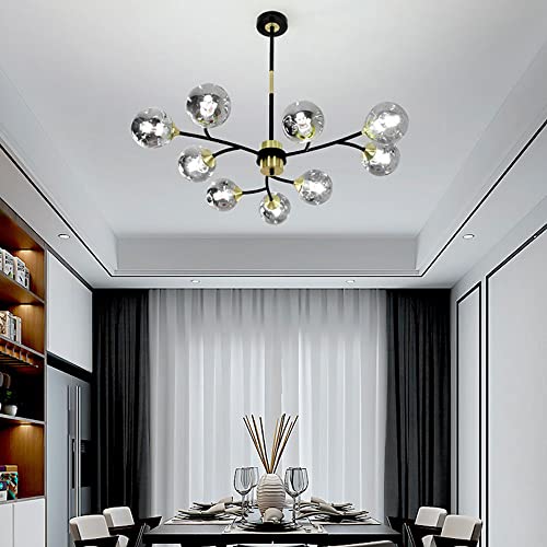 Lustre branche en verre QHQQXN plafonnier haut de gamme style industriel