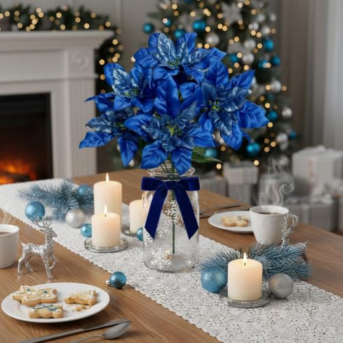 Aufmer Artificial Flowers for Christmas Decoration Christmas Flowers - image 4