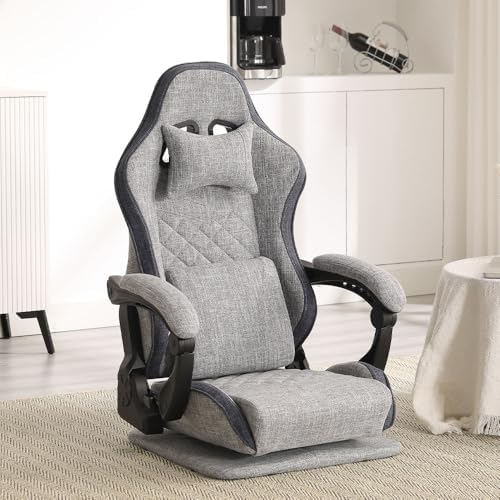 Gaming Chair Fabric, Gaming Chair, 360° Rotation, High Back, Reclining, Single Seat, Game Chair, Headrest, Lumbar Support, Lower Back Pain, Good Sitting, Telephone, Work From Home