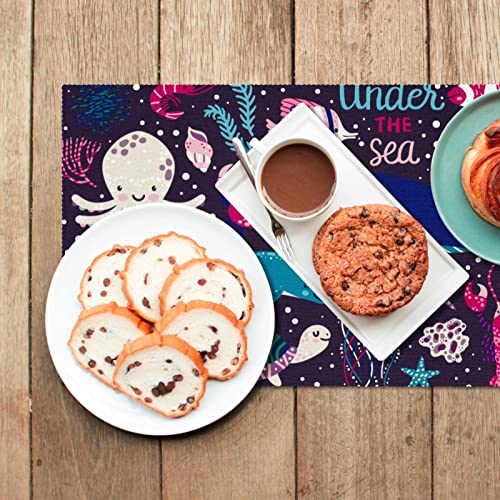 Set de table animaux marins antidérapant et résistant pour repas enfant - 7
