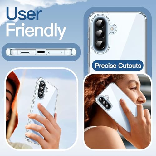 Image of REALCASE Silicone Samsung Galaxy A57 5G Back Cover Case, Scratch Resistant Protective Crystal Clear Transparent Shock Proof Bumper Back Cover Case for Samsung Galaxy A57 5G