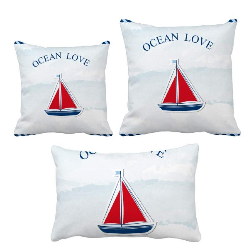 Coussin bleu mer et voilier pour sublimer l'ambiance marine de votre salon