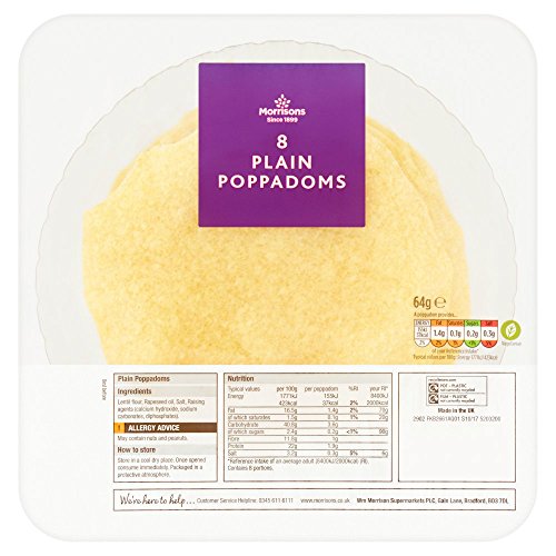 Morrisons Plain Poppadoms 8 poppadoms