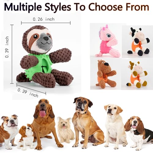 Juguete mordible y sonoro de peluche para perros miniatura 2