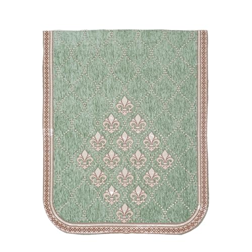 Image of MORADO Chenille 5 Seater Sofa Set Slipcover for Living Room, Drawing Room and Offce (3 Sitting +3 Back Sofa Cover + 2 Sitting + 2 Back Sofa Cover) - Light Green
