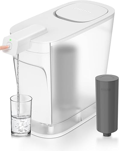 Miniatura 12 de PHILIPS Jarra de filtro de agua de 12 tazas con filtro Plus - ADD5902, dispensador de agua recargable, filtro purificador de agua para puerta de