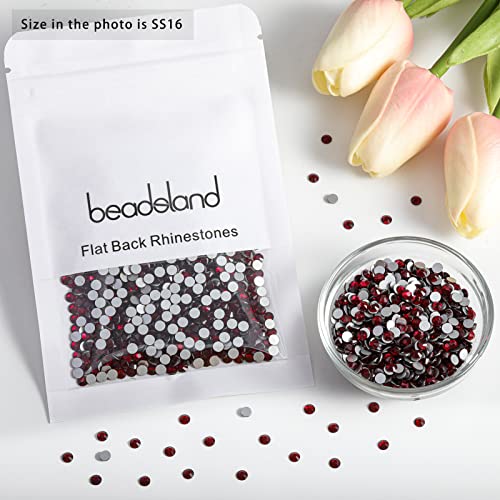 Image of Beadsland Flat Back Crystal Rhinestones,Dark Siam, SS16, 1440pcs