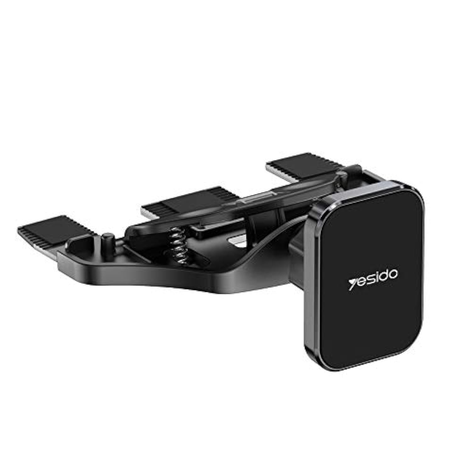 YesidoC92 Magnetic CD Slot Car Phone Holder – Universal Square Pad Smartphone Mount with Strong Magnets – Easy Installation in CD Slot – Black