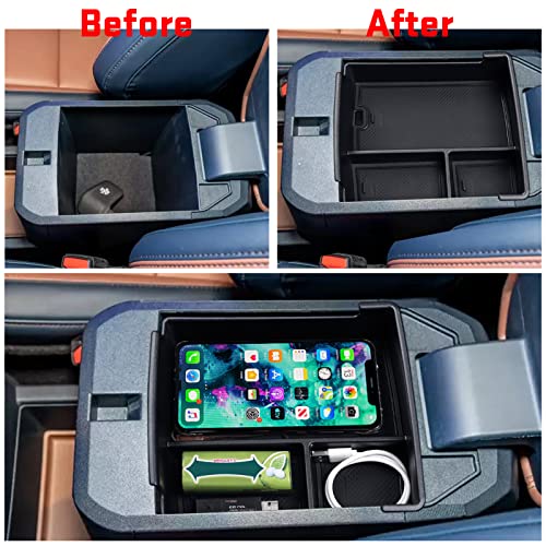 Jaronx Compatível com Ford Maverick Center Console Organizer 2022 2023 2024, bandeja organizadora de
